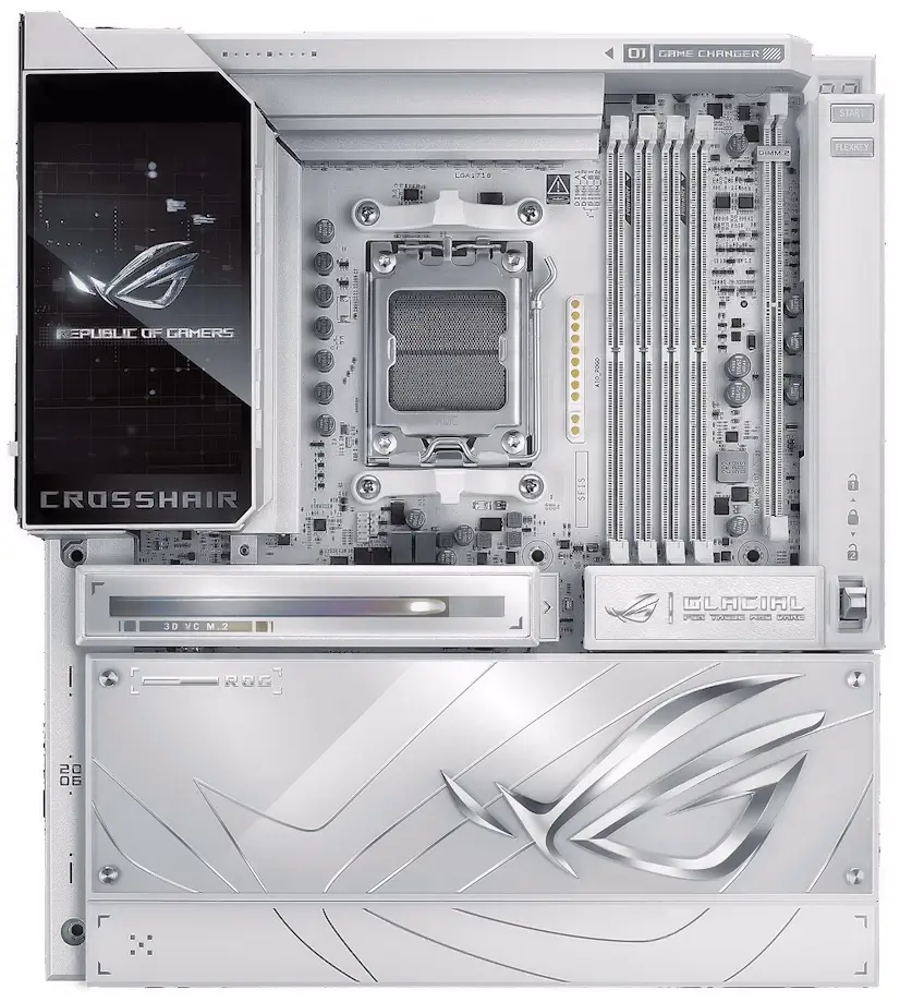 Ríos Rosas PC - Montaje Placa Base ASUS ROG CROSSHAIR X870E GLACIAL Ríos Rosas